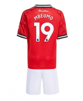 Günstige Manchester United Bryan Mbeumo #19 Heimtrikotsatz Kinder 2025-26 Kurzarm (+ Kurze Hosen)